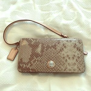 Coach Snakeskin style wallet.